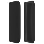 vidaXL Tête de lit avec oreilles Noir 163x16x78/88 cm Similicuir