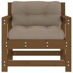 vidaXL Chaises de jardin avec coussins lot de 2 marron miel