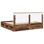 vidaXL Cadre de lit Bois ancien 200 x 200 cm Pin massif