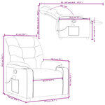 vidaXL Fauteuil de massage inclinable gris foncé tissu