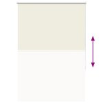 vidaXL Store enrouleur occultant blanc cassé largeur du tissu 110 7 cm