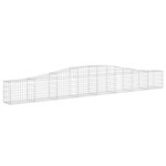 vidaXL Paniers à gabions arqués 7 Pièces 400x30x40/60 cm Fer galvanisé