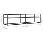 vidaXL Meuble TV transparent 160x40x40 5 cm verre trempé