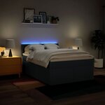 vidaXL Sommier à lattes de lit avec matelas Bleu 140x200 cm Tissu