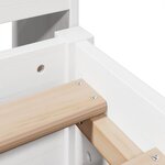 vidaXL Lit bibliothèque sans matelas blanc 135x190 cm bois pin massif