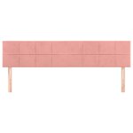 vidaXL Têtes de lit 2 Pièces Rose 100x5x78/88 cm Velours