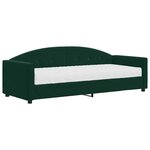 vidaXL Lit de jour avec matelas vert foncé 90x200 cm velours