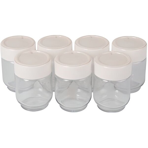 Moulinex 7 pots verre + couvercle blanc - yaourtieres yogurta / yogurteo