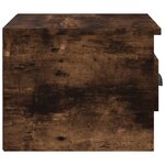 vidaXL Tables de chevet murales 2 Pièces chêne fumé 41 5x36x28 cm