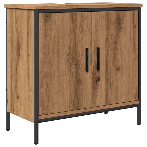 vidaXL Armoire lavabo chêne artisanal 60x30x60 cm bois d'ingénierie