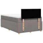 vidaXL Sommier à lattes de lit avec matelas taupe 120x190 cm tissu