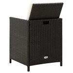 vidaXL Jeu de chaise et tabouret de jardin 4 Pièces Résine tressée Noir