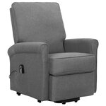 vidaXL Fauteuil Gris clair Tissu