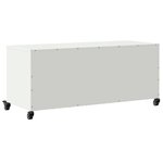 vidaXL Meuble TV blanc 100 5x39x43 5 cm acier