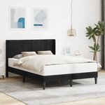 vidaXL Cadre de lit avec tête de lit Noir 120 x 190 cm Velours