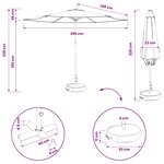 vidaXL Parasol de jardin 300 x 300 cm Polyester Rectangulaire