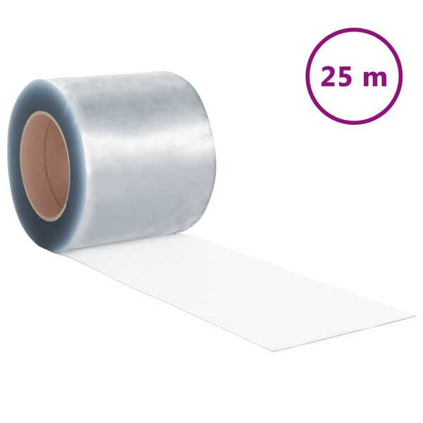 vidaXL Rouleau de rideau en bande PVC 1 6 mm x 200 mm 25 m
