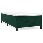 vidaXL Cadre de lit vert foncé 90x190 cm velours