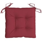 vidaXL Coussins de chaise 2 Pièces rouge bordeaux 40x40x7 cm tissu oxford