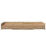 vidaXL Cadre de lit avec rangement Chêne artisanal 80 x 200 cm