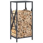 vidaXL Portant de bois chauffage anthracite 34x25x70 cm