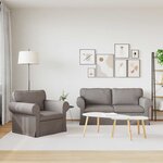 vidaXL Canapé 2 Pièces Taupe 175 x 82 x 80 cm tissu