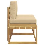 vidaXL Canapé d'extérieur en bout 2 Pièce Blanc Bois d'Acacia Massif