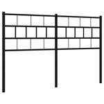 vidaXL Tête de lit métal noir 120 cm