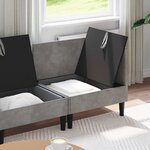vidaXL Ensemble de meubles pour le salon 4 Pièces Gris clair Velours