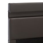 vidaXL Cadre de lit à rangement avec LED gris similicuir 120x200 cm