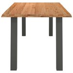 vidaXL Table à manger marron clair bois de chêne massif rectangulaire