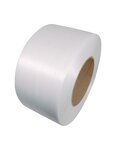 (lot  2 bobines) feuillard polypropylène étroit haute cadence blanc 5mmx0 47mmx7000m
