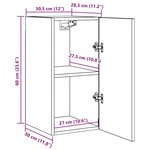 vidaXL Meubles TV 2 Pièces Chêne sonoma 30 5x30x60 cm Bois d’ingénierie
