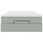 vidaXL Lit ottoman avec matelas gris clair 120x190 cm velours