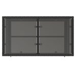 vidaXL Salon de jardin avec coussins 4 Pièces noir résine tressée verre