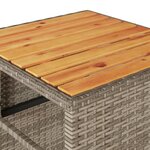 vidaXL Ensemble de bistro 3 Pièces avec coussins gris résine tressée