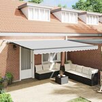 vidaXL Auvent avec Anthracite 4 × 3 m Métal