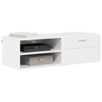 vidaXL Cabinet en Bois avec tiroir Blanc brillant 100 5 x 39 x 30 cm