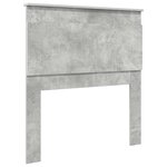 vidaXL Tête de lit avec tête de lit Gris béton 80 cm Bois d'ingénierie