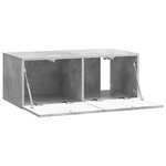 vidaXL Meuble TV mural 98 x 31 cm Gris béton Bois d'ingénierie