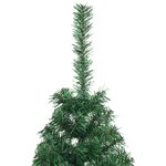 vidaXL Sapin de Noël artificiel moitié avec support vert 150 cm PVC