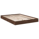 vidaXL Cadre de lit chêne marron 140x200 cm bois d'ingénierie