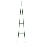 vidaXL Supports plantes grimpantes 2 Pièces Vert foncé 35x35x195 cm Fer