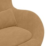 vidaXL Fauteuil œuf Marron 63 x 73 x 90 cm Velours