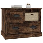 vidaXL Table de chevet chêne fumé 60x39x45 cm