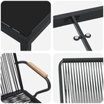 vidaXL Ensemble de 5 chaises de jardin Noir Rattan PVC