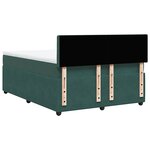 vidaXL Sommier à lattes de lit et matelas Vert foncé 140x200cm Velours