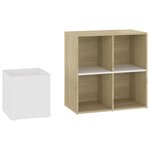 vidaXL Armoire à chaussures entrée blanc chêne sonoma bois ingénierie