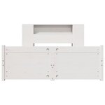 vidaXL Lit bibliothèque sans matelas blanc 140x200 cm bois pin massif