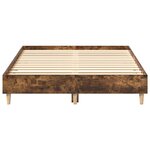 vidaXL Cadre de lit sans matelas chêne fumé 140x190 cm bois ingénierie